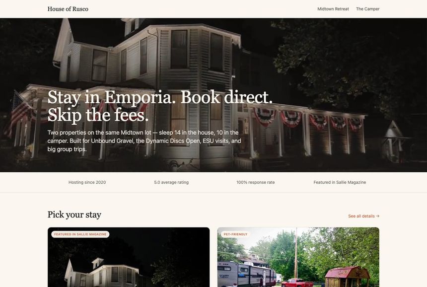 House of Rusco book-direct website
